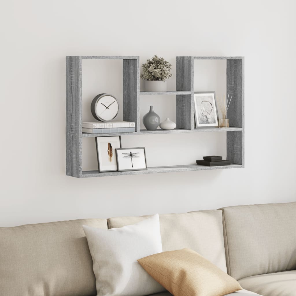 Étagère murale sonoma gris 99x15x60 cm bois ingénierie