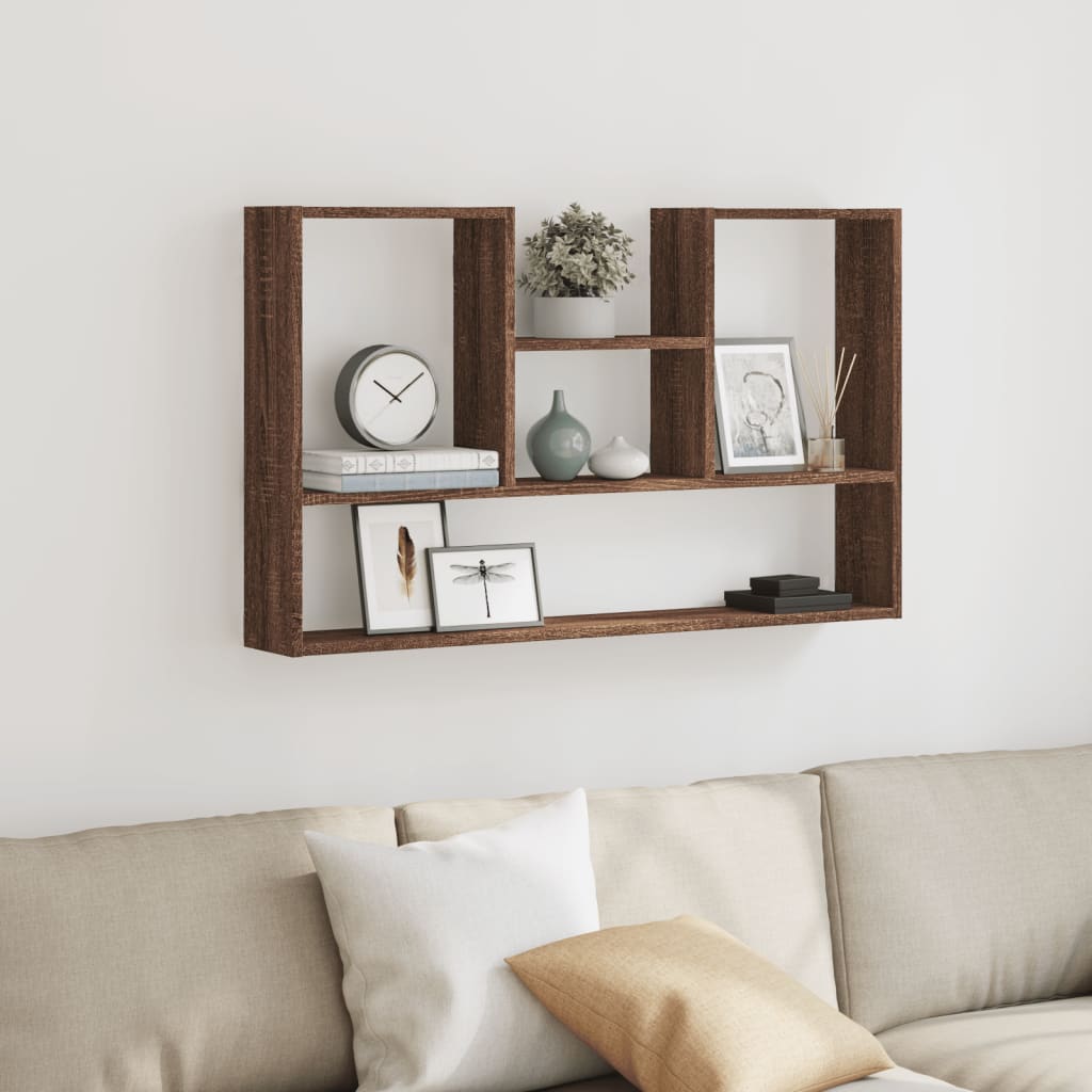 Étagère murale chêne marron 99x15x60 cm bois d'ingénierie