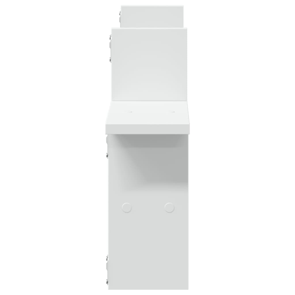 Étagères murales 2 pcs blanc 38x12x38 cm bois d'ingénierie