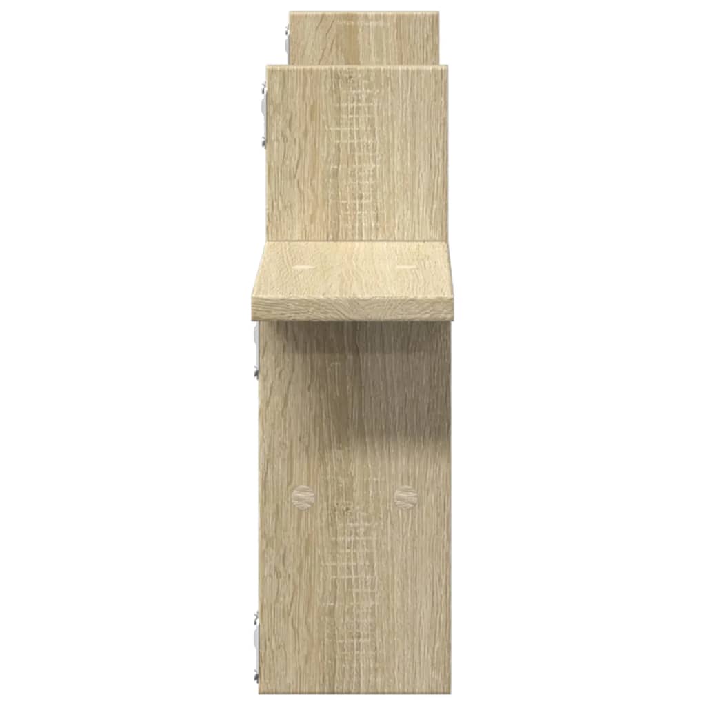 Étagères murales 2pcs chêne sonoma 38x12x38cm bois d'ingénierie