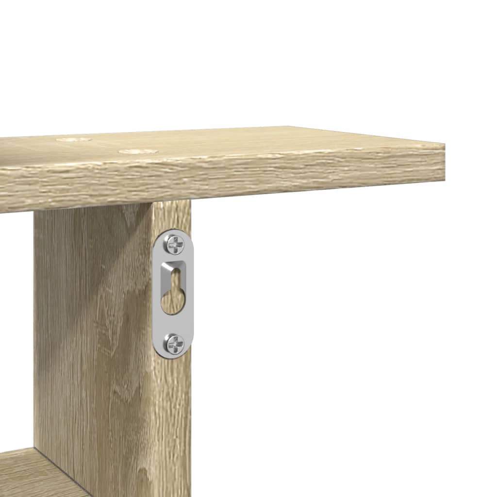 Étagères murales 2pcs chêne sonoma 38x12x38cm bois d'ingénierie