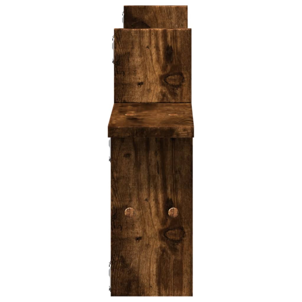 Étagères murales 2 pcs chêne fumé 38x12x38 cm bois d'ingénierie