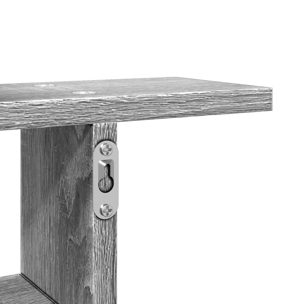 Étagères murales 2pcs sonoma gris 38x12x38 cm bois d’ingénierie