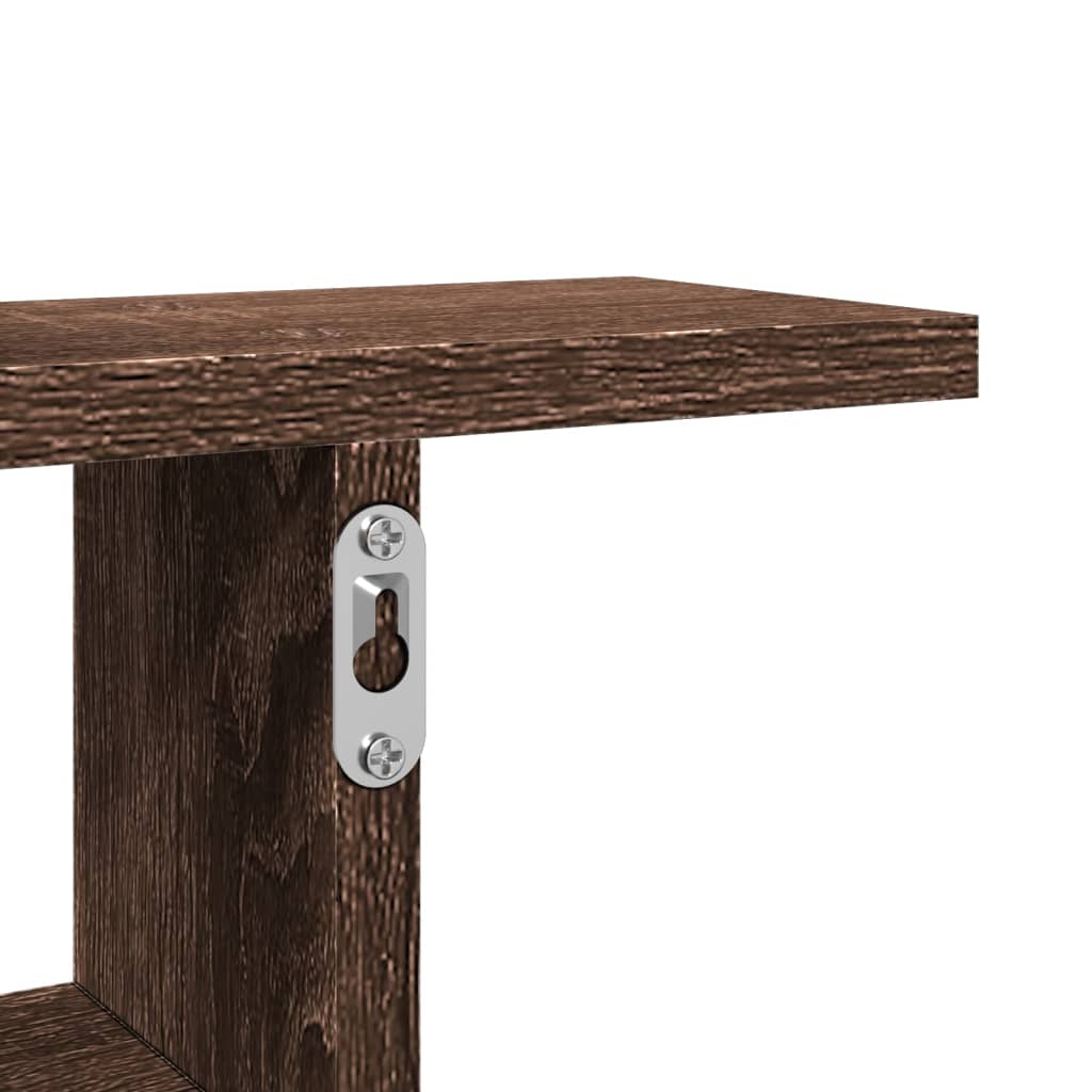 Étagères murales 2pcs chêne marron 38x12x38cm bois d'ingénierie