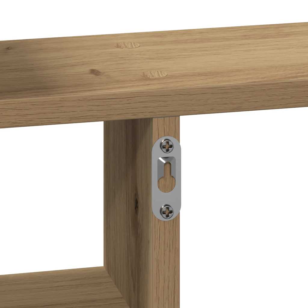 Étagères murales 2 pcs chêne artisanal bois d'ingénierie