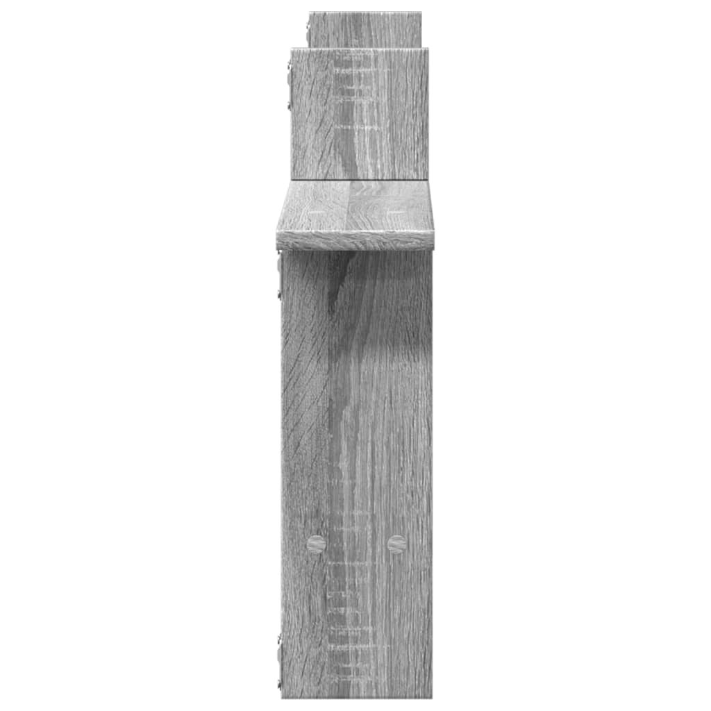 Étagères murales 2pcs sonoma gris 50x12x50 cm bois d'ingénierie