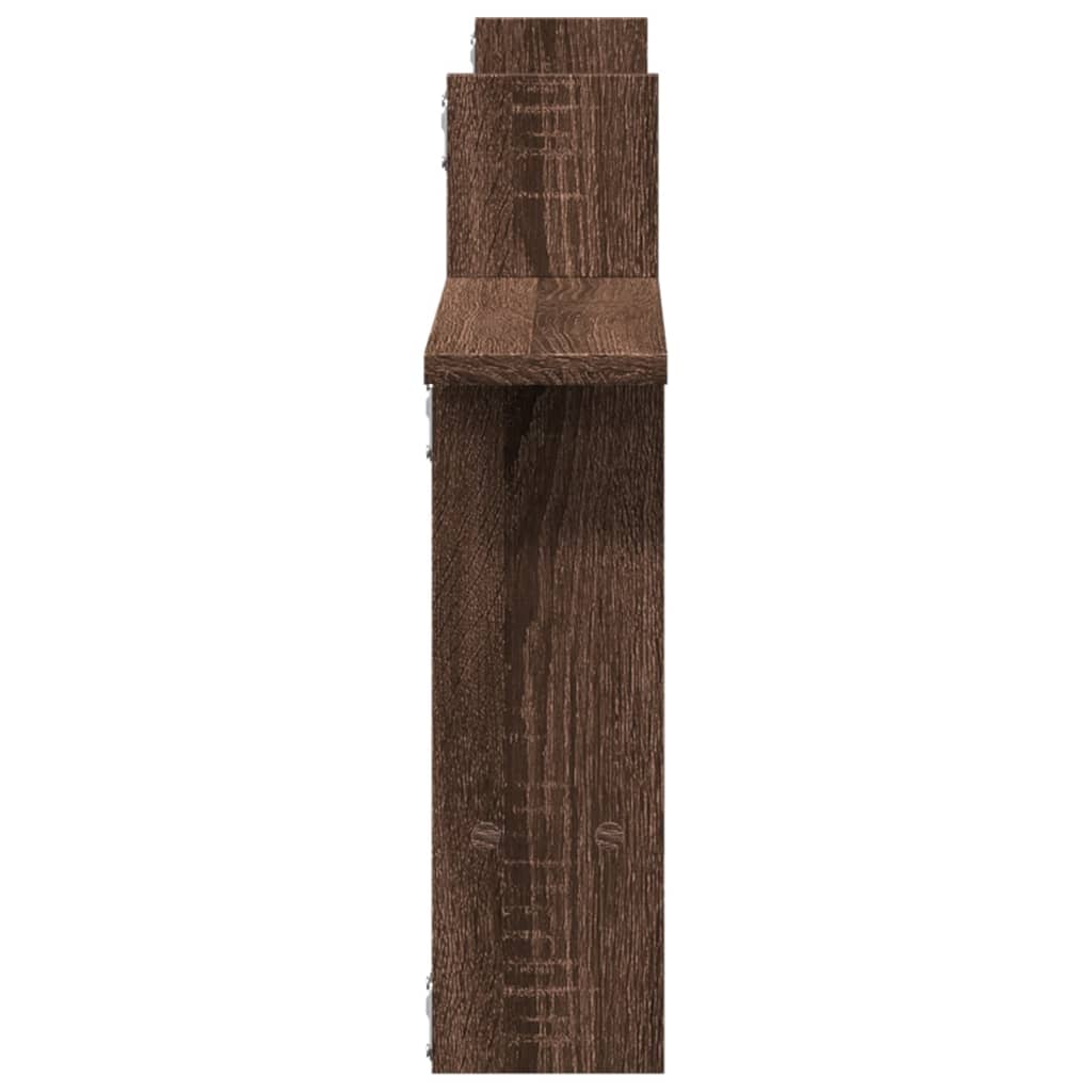 Étagères murales 2pcs chêne marron 50x12x50cm bois d'ingénierie