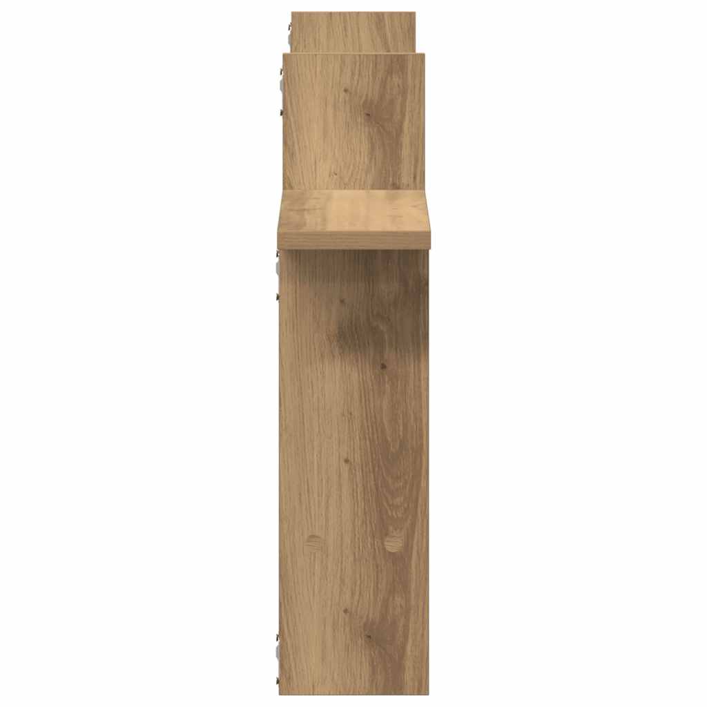 Étagères murales 2 pcs chêne artisanal bois d'ingénierie