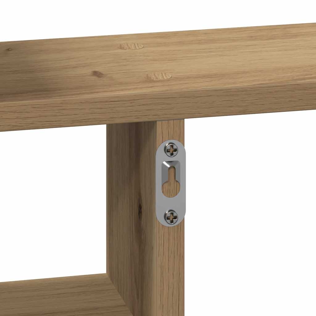 Étagères murales 2 pcs chêne artisanal bois d'ingénierie