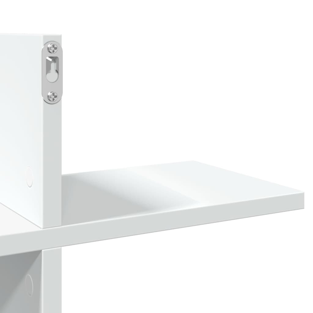 Étagère murale blanc 124,5x18x60,5 cm bois d'ingénierie