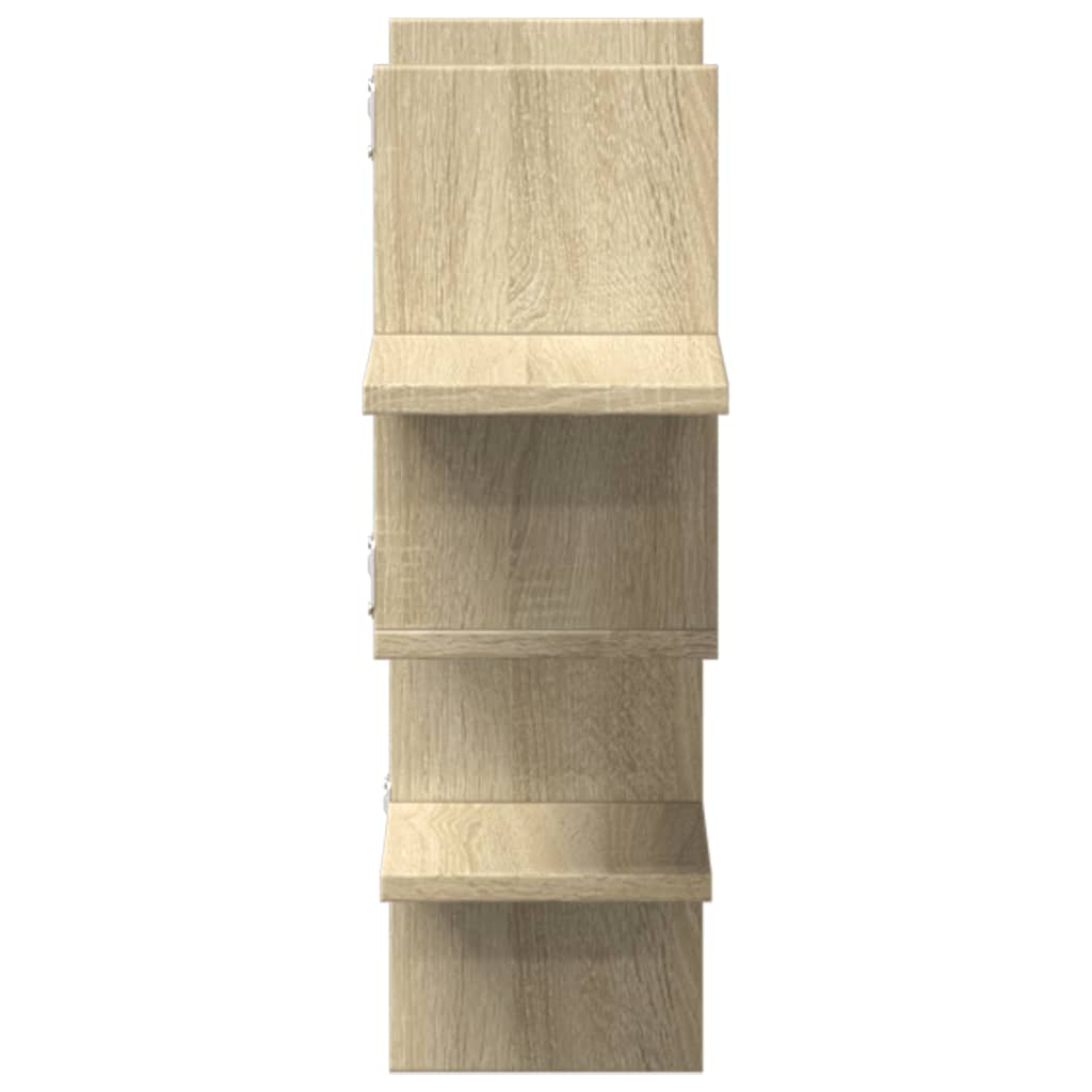 Étagère murale chêne sonoma 124,5x18x60,5 cm bois d'ingénierie