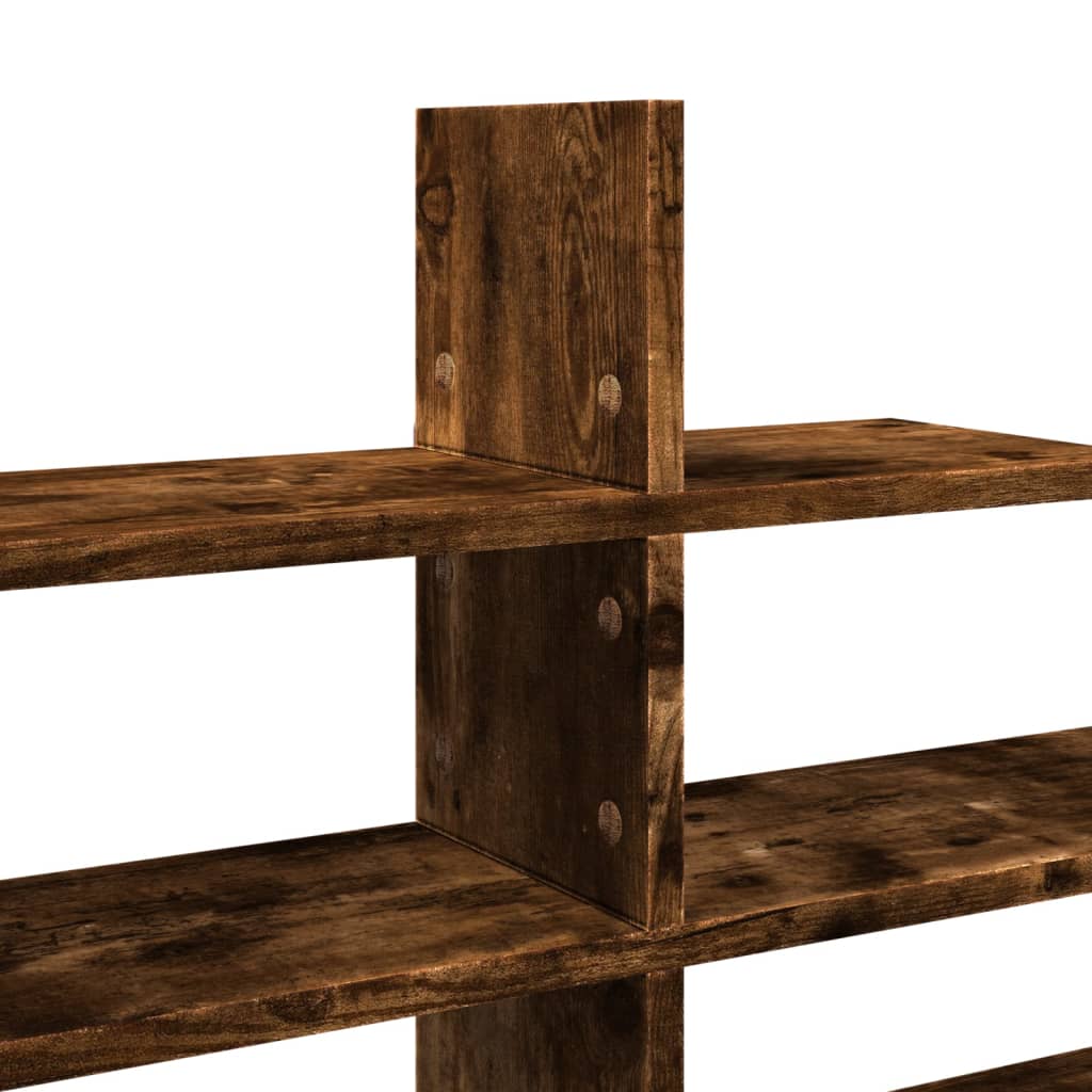Étagère murale chêne fumé 124,5x18x60,5 cm bois d'ingénierie