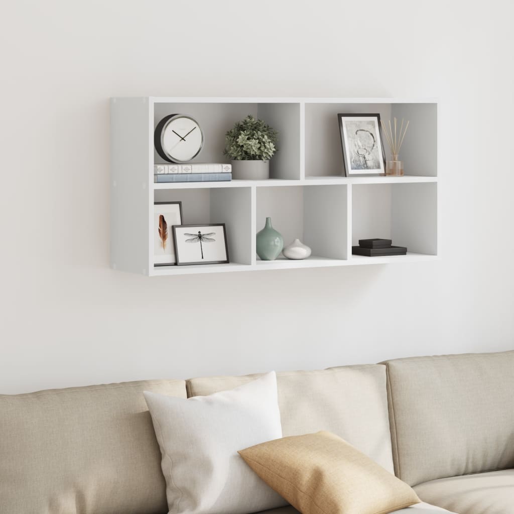 Étagère murale blanc 100x25x50 cm bois d'ingénierie