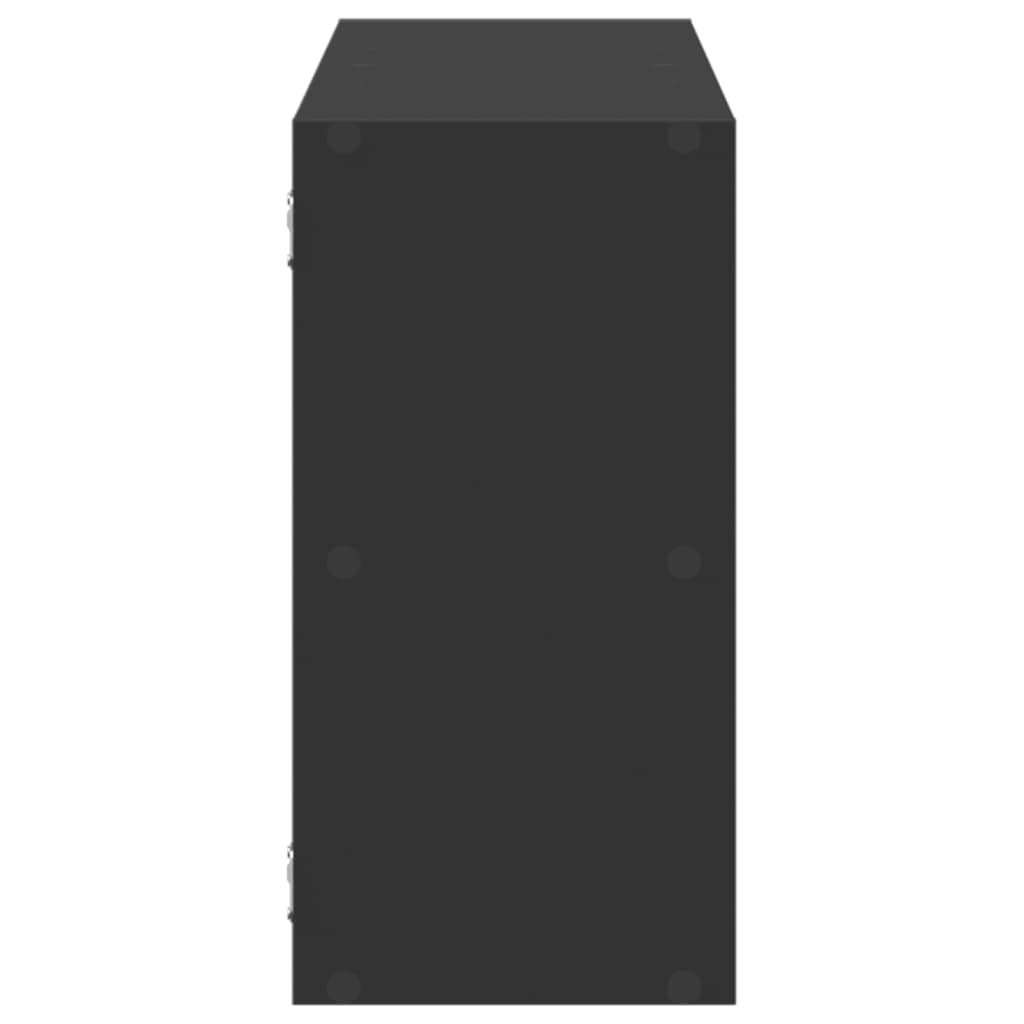 Étagère murale noir 100x25x50 cm bois d'ingénierie