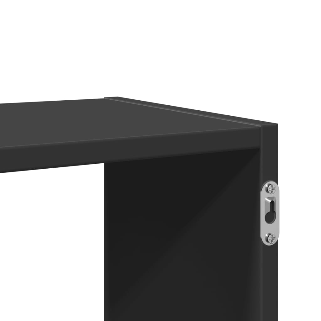 Étagère murale noir 100x25x50 cm bois d'ingénierie