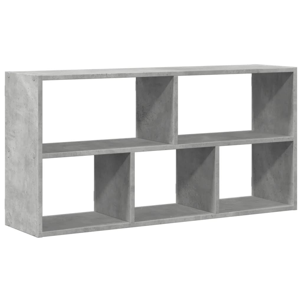 Étagère murale gris béton 100x25x50 cm bois d'ingénierie