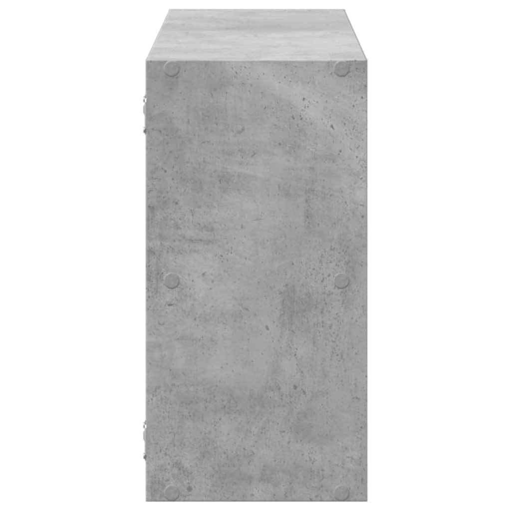 Étagère murale gris béton 100x25x50 cm bois d'ingénierie
