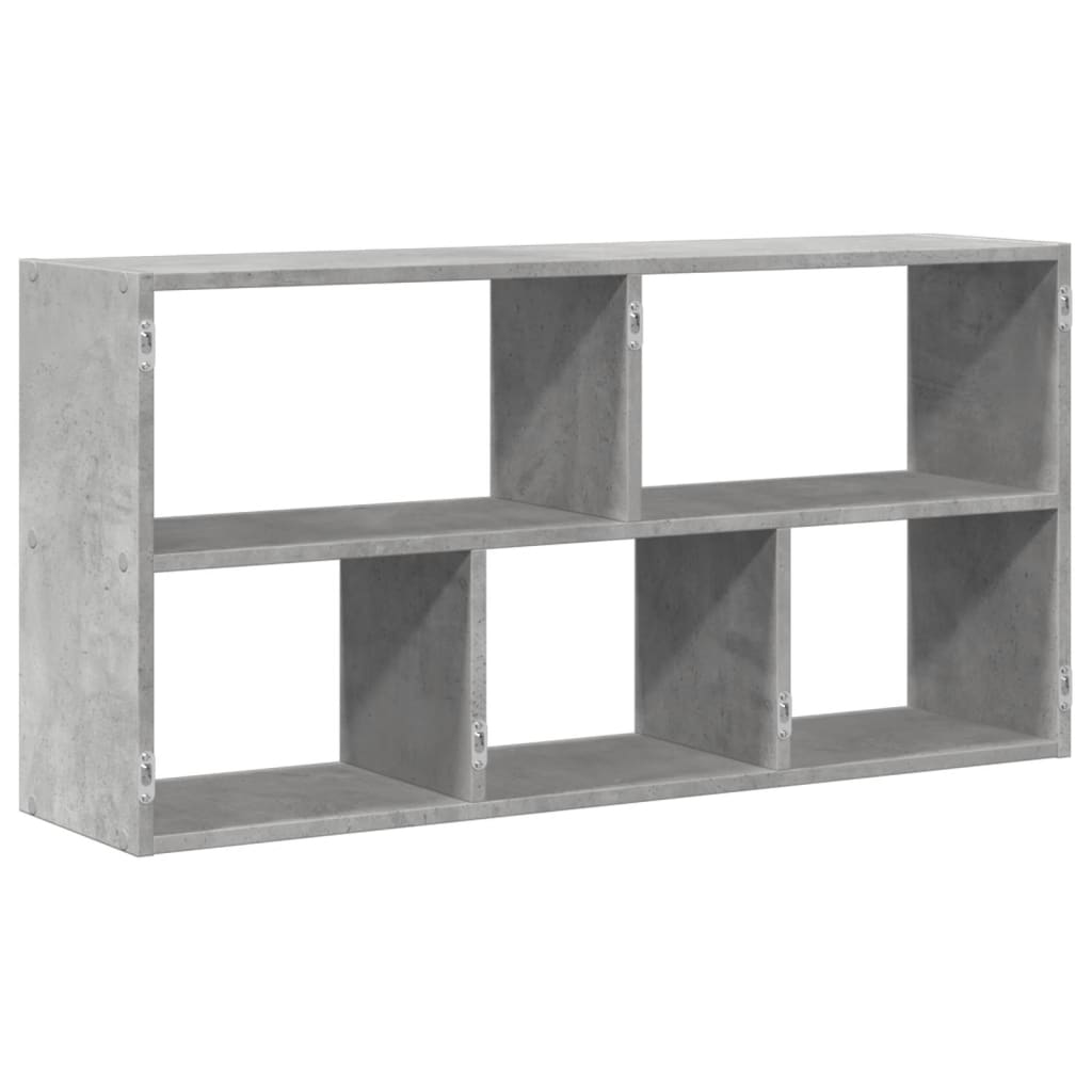 Étagère murale gris béton 100x25x50 cm bois d'ingénierie