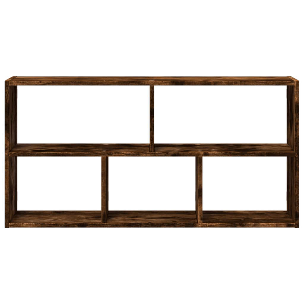 Étagère murale chêne fumé 100x25x50 cm bois d'ingénierie