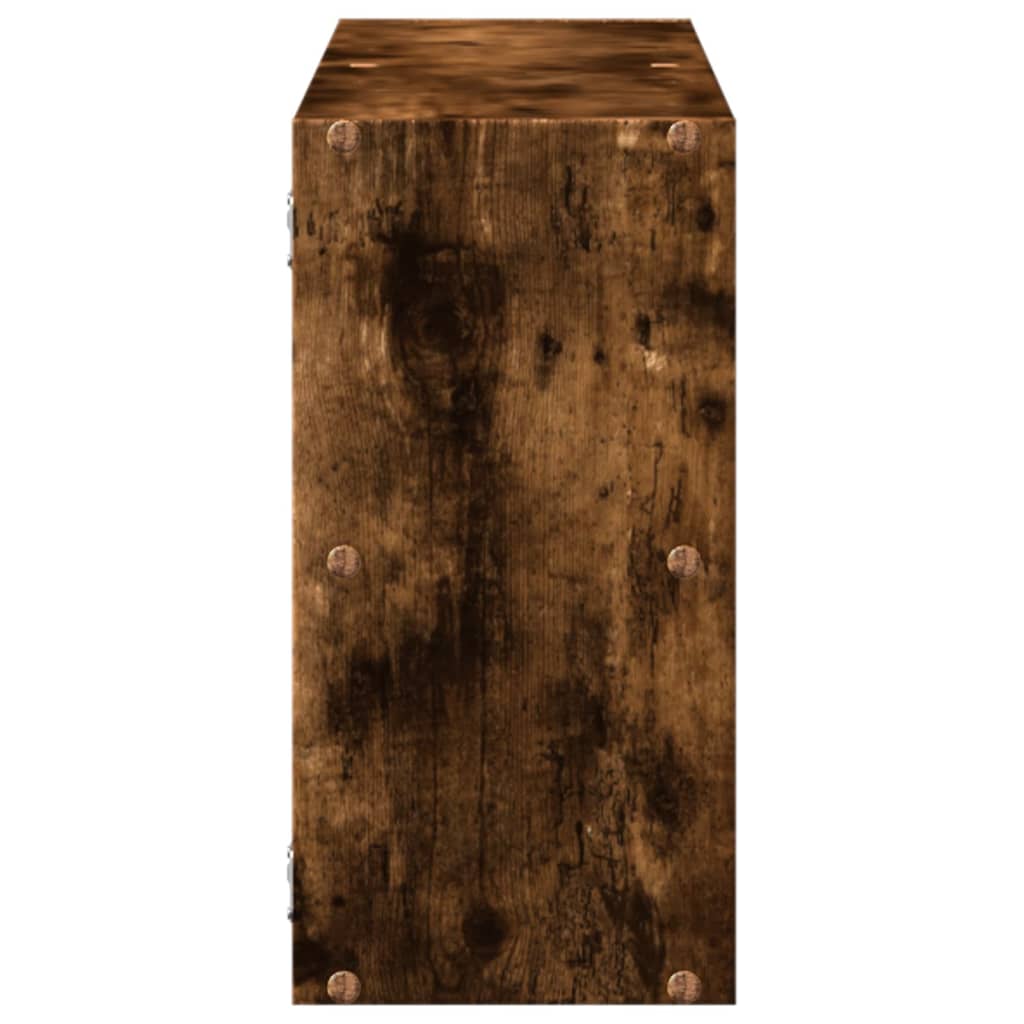 Étagère murale chêne fumé 100x25x50 cm bois d'ingénierie