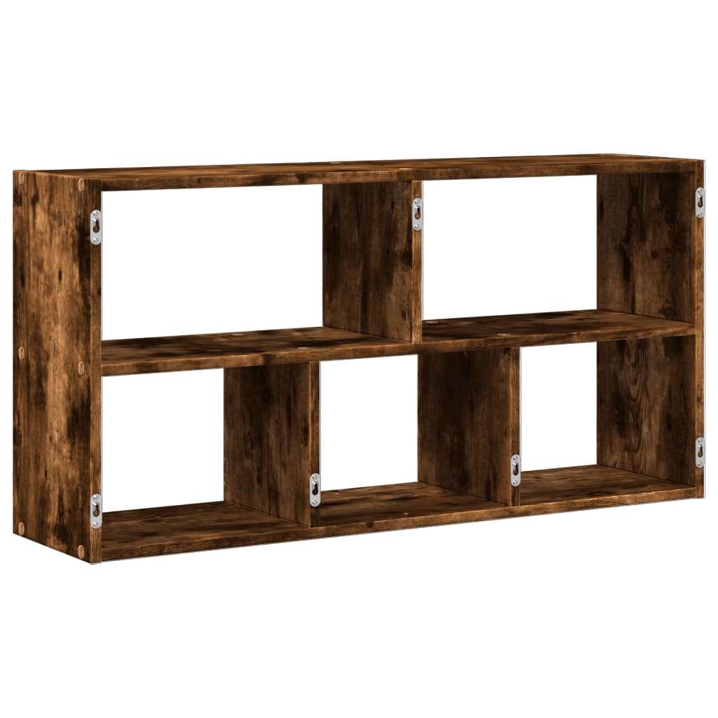 Étagère murale chêne fumé 100x25x50 cm bois d'ingénierie