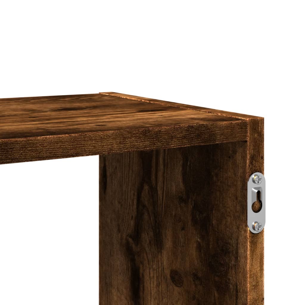Étagère murale chêne fumé 100x25x50 cm bois d'ingénierie