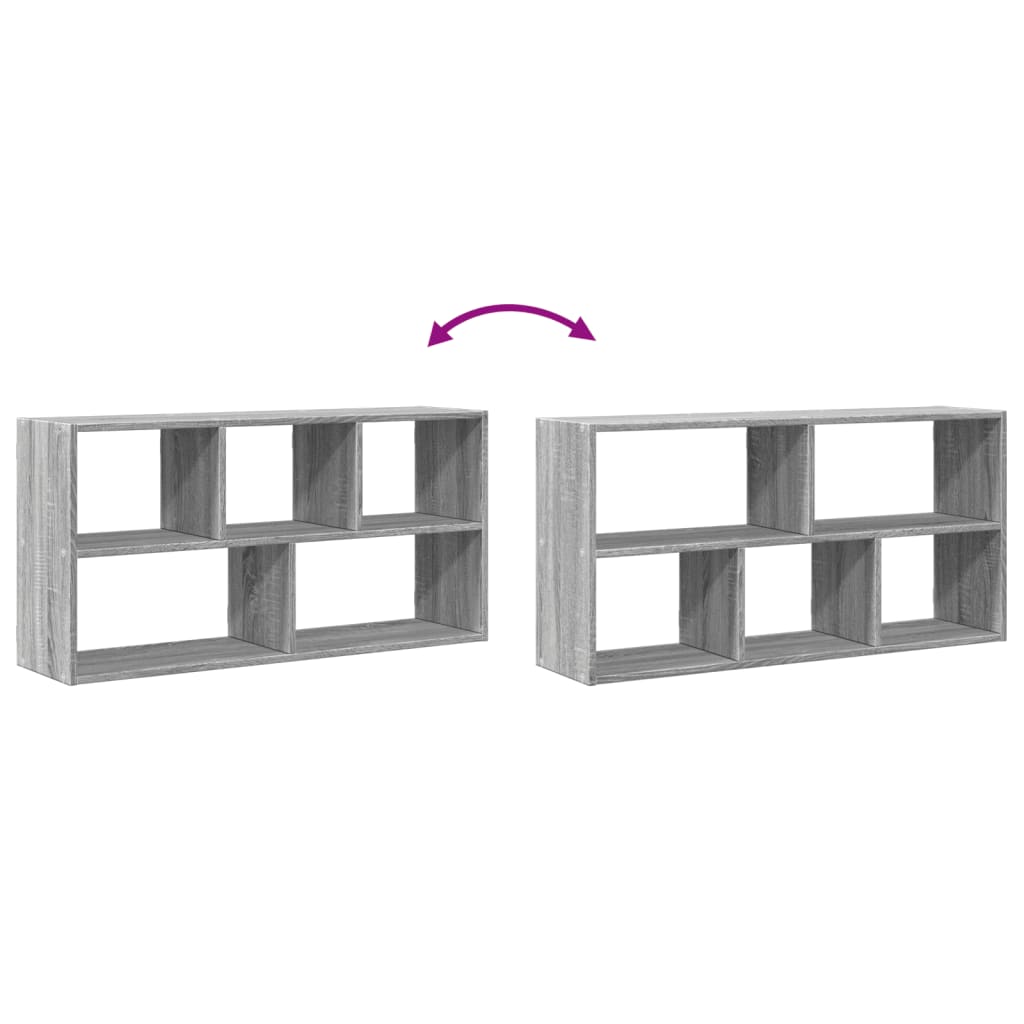 Étagère murale sonoma gris 100x25x50 cm bois ingénierie
