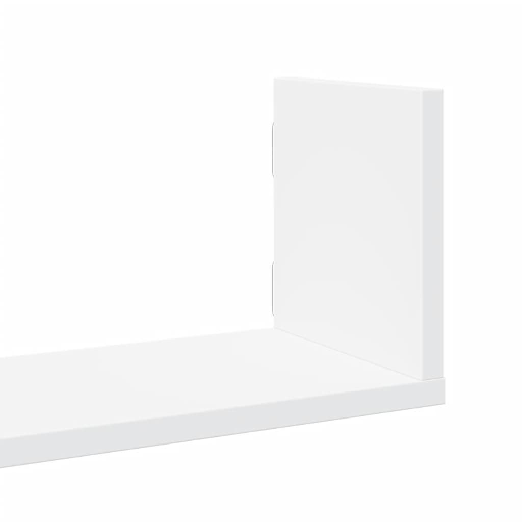 Étagères murales 3 pcs blanc 58x18x18 cm bois d'ingénierie