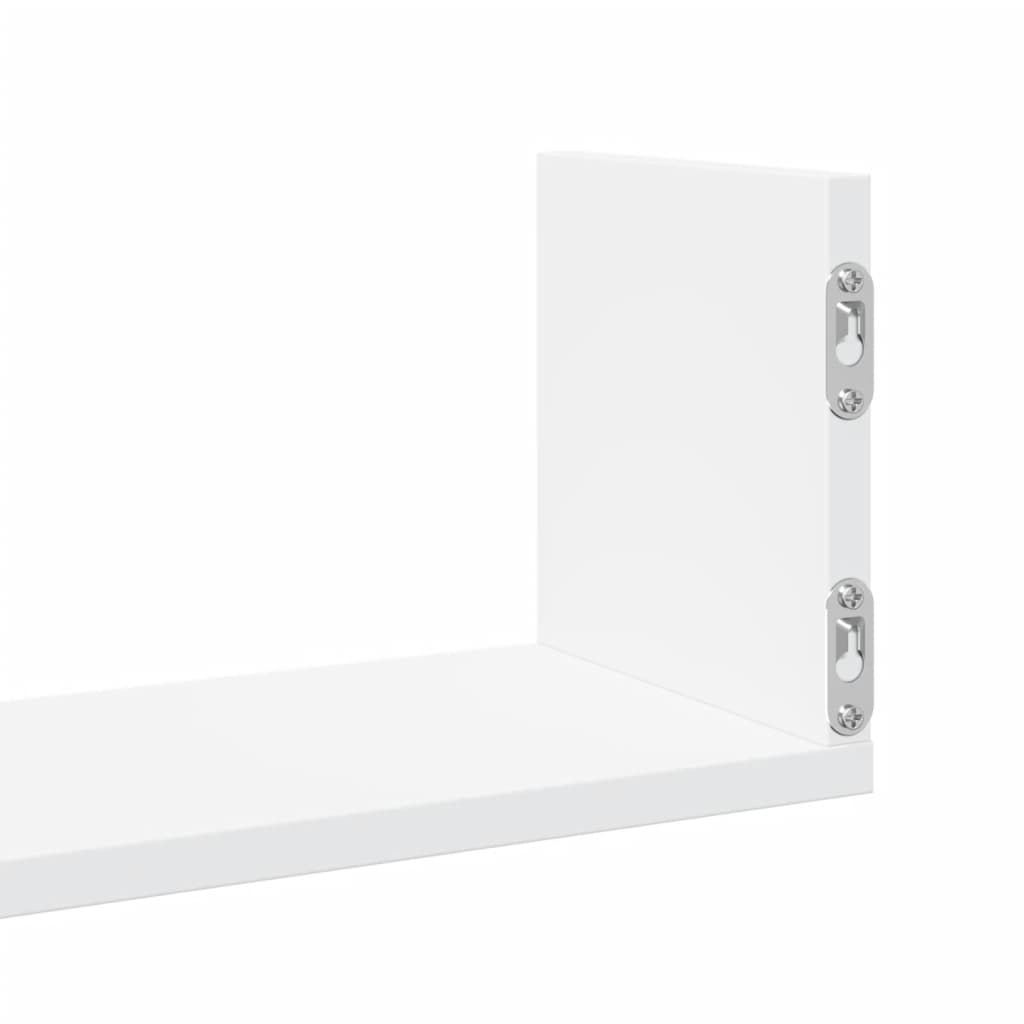 Étagères murales 3 pcs blanc 58x18x18 cm bois d'ingénierie