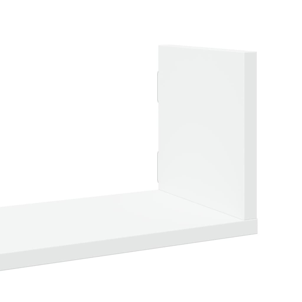 Étagères murales 3 pcs blanc 80x18x18 cm bois d'ingénierie