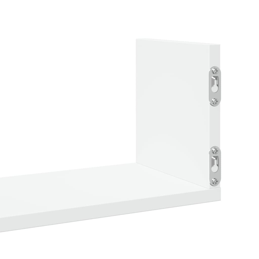 Étagères murales 3 pcs blanc 80x18x18 cm bois d'ingénierie