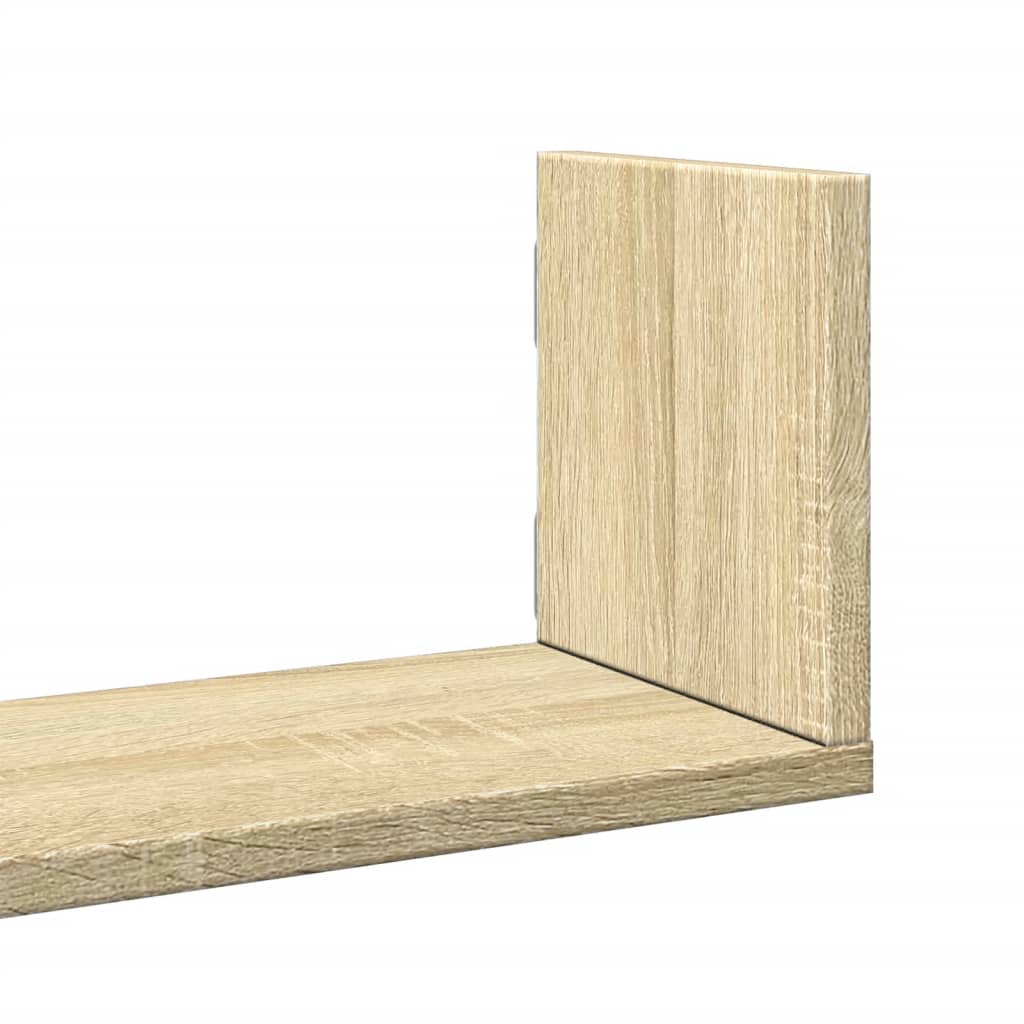 Étagères murales 3pcs chêne sonoma 80x18x18cm bois d'ingénierie