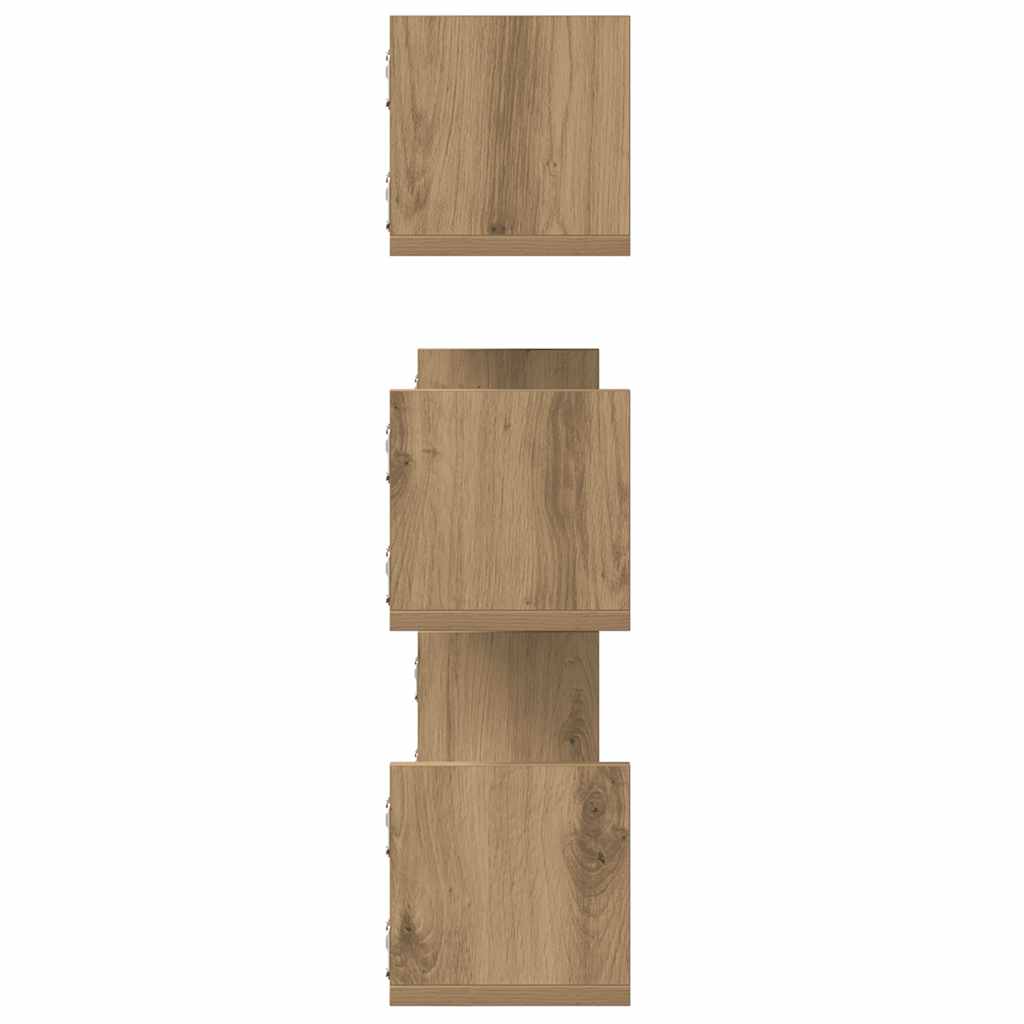 Étagères murales 3 pcs chêne artisanal bois d'ingénierie