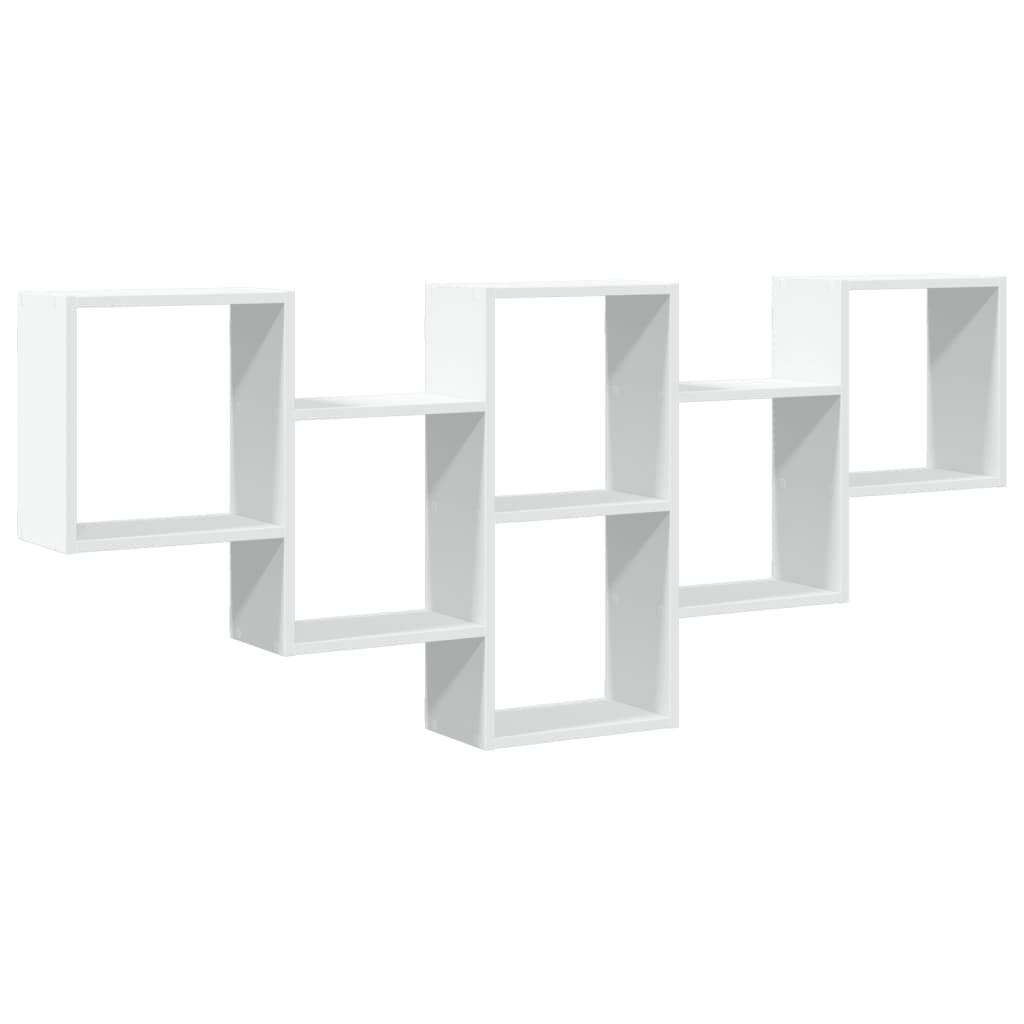 Étagère murale blanc 159x18x66 cm bois d'ingénierie