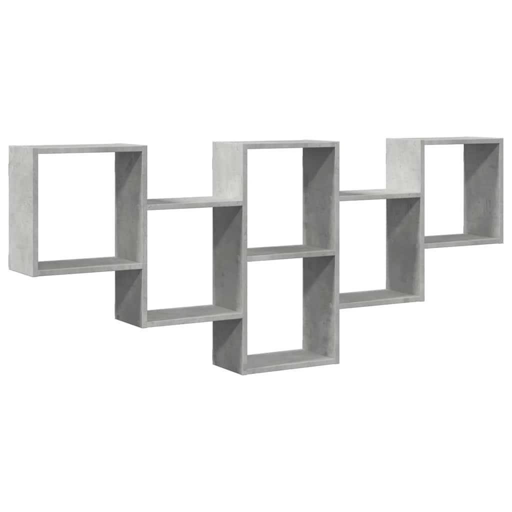 Étagère murale gris béton 159x18x66 cm bois d'ingénierie