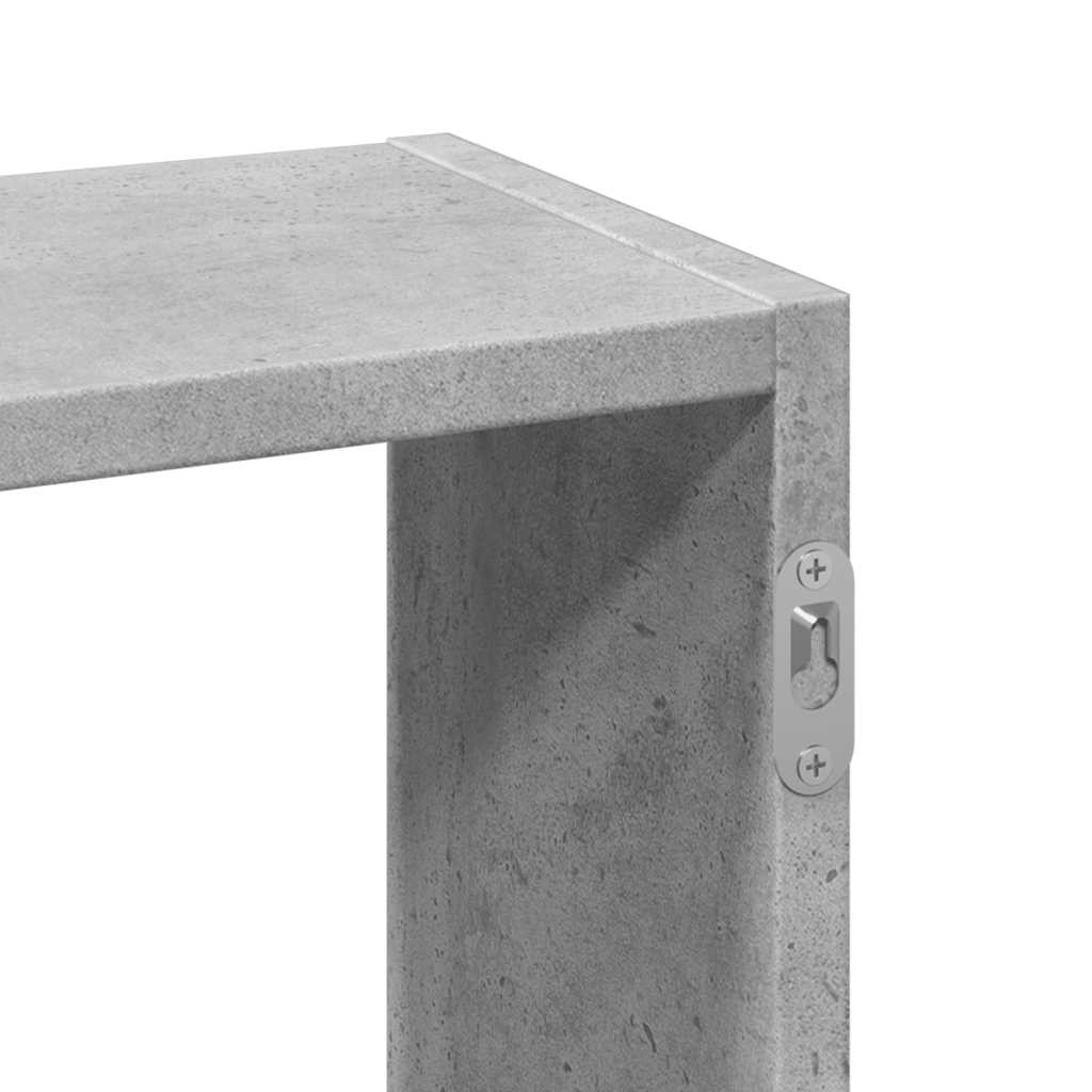 Étagère murale gris béton 159x18x66 cm bois d'ingénierie