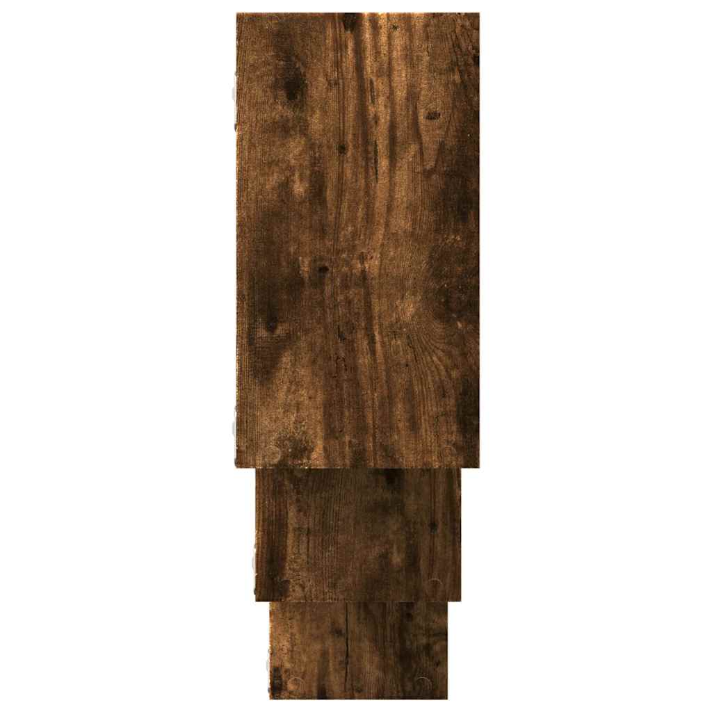 Étagère murale chêne fumé 159x18x66 cm bois d'ingénierie