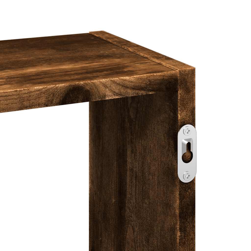 Étagère murale chêne fumé 159x18x66 cm bois d'ingénierie