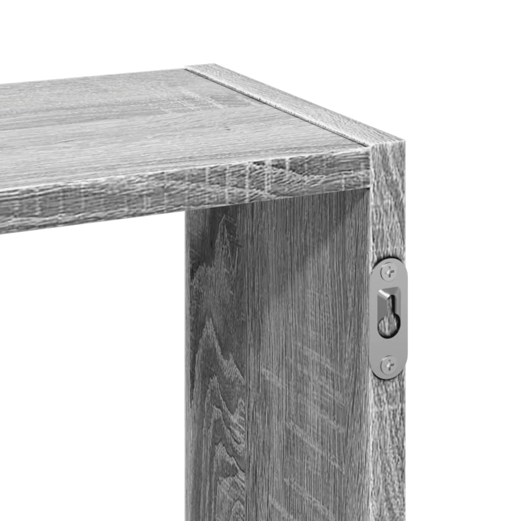 Étagère murale sonoma gris 159x18x66 cm bois ingénierie