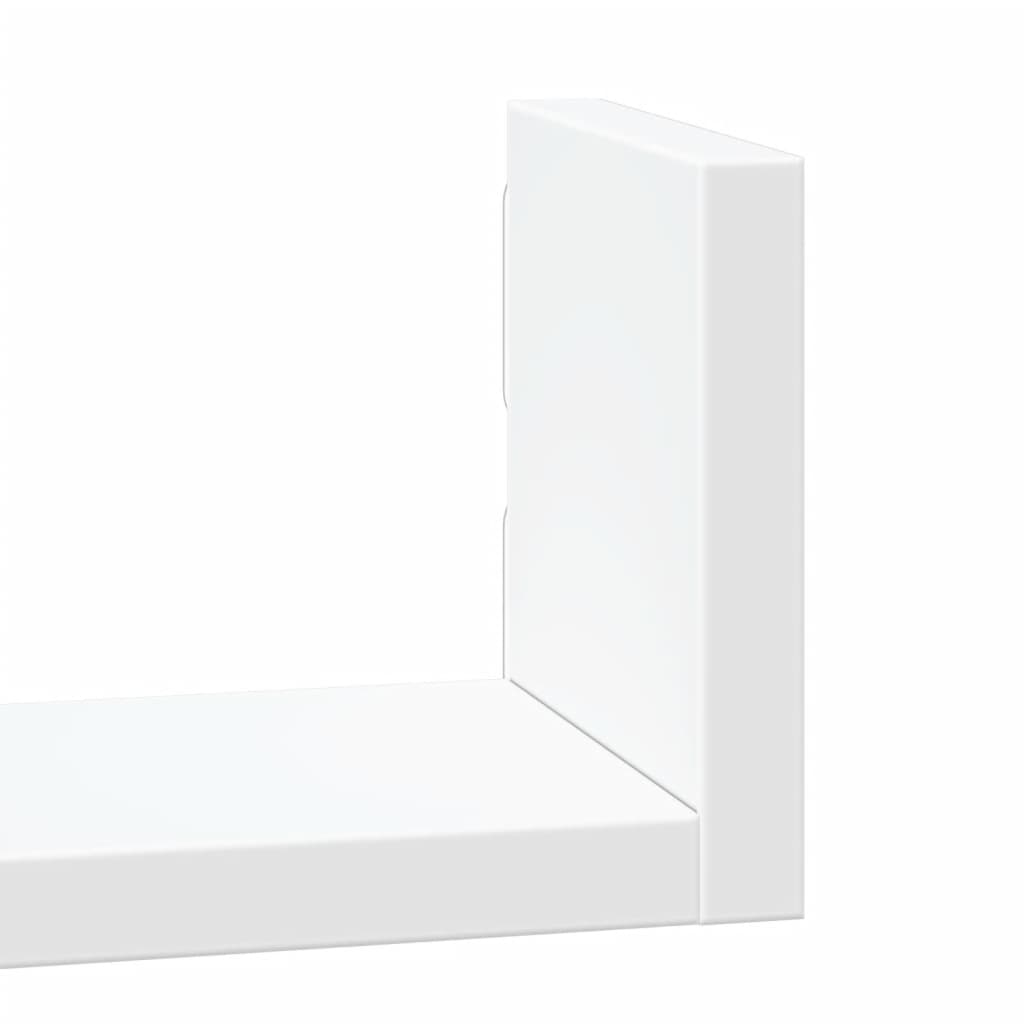 Étagères murales 3 pcs blanc bois d'ingénierie