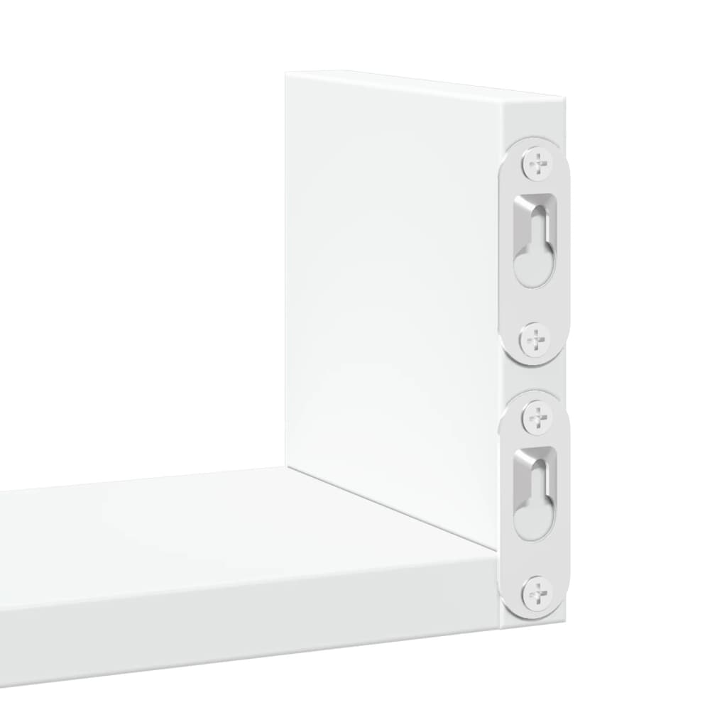Étagères murales 3 pcs blanc bois d'ingénierie