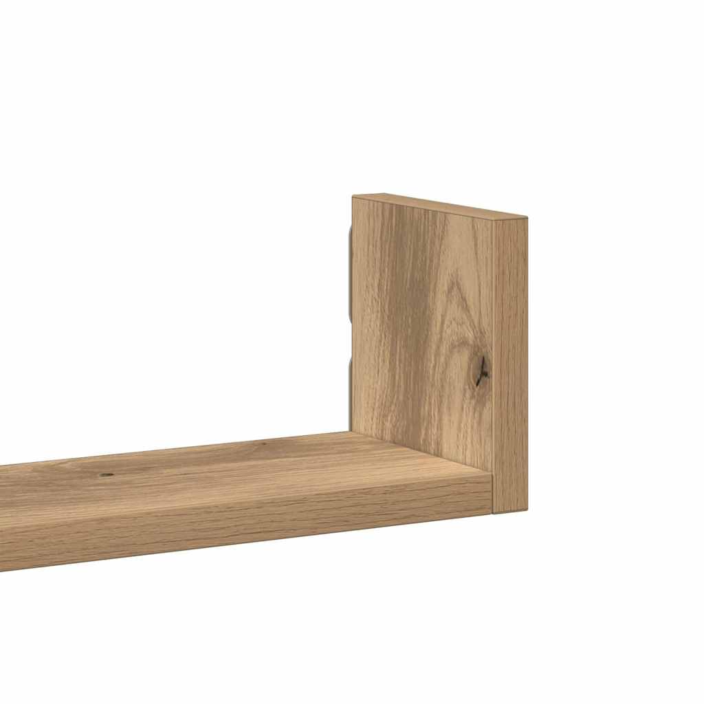 Étagères murales 3 pcs chêne artisanal bois d'ingénierie