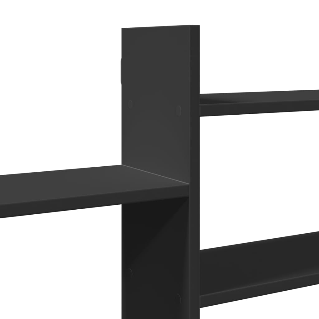 Étagère murale noir 167,5x18x68 cm bois d'ingénierie