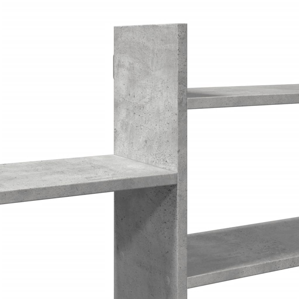 Étagère murale gris béton 167,5x18x68 cm bois d'ingénierie