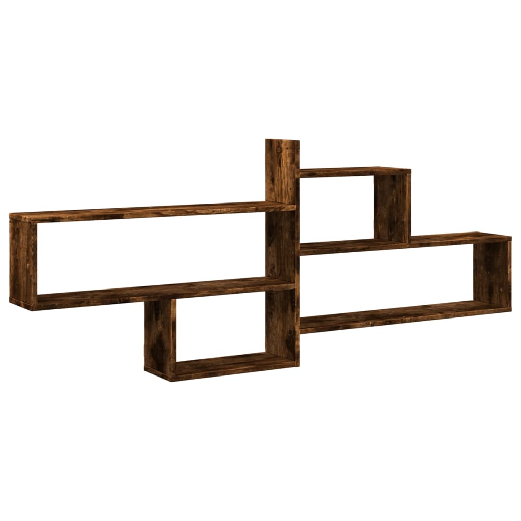 Étagère murale chêne fumé 167,5x18x68 cm bois d'ingénierie