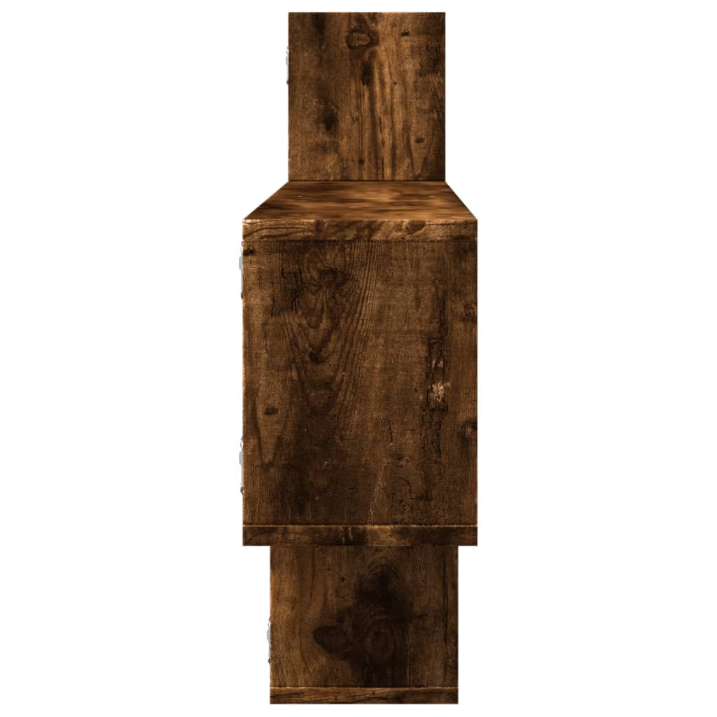 Étagère murale chêne fumé 167,5x18x68 cm bois d'ingénierie