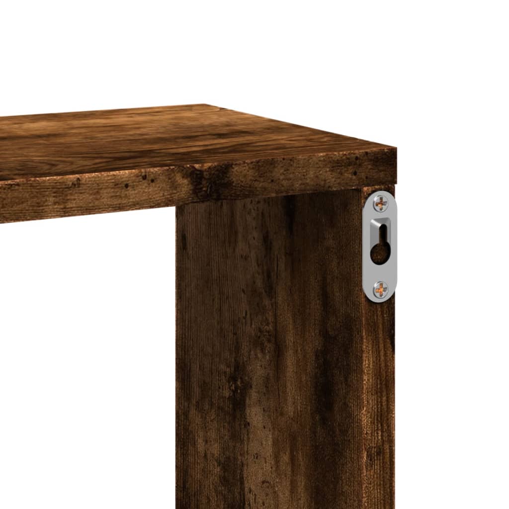 Étagère murale chêne fumé 167,5x18x68 cm bois d'ingénierie