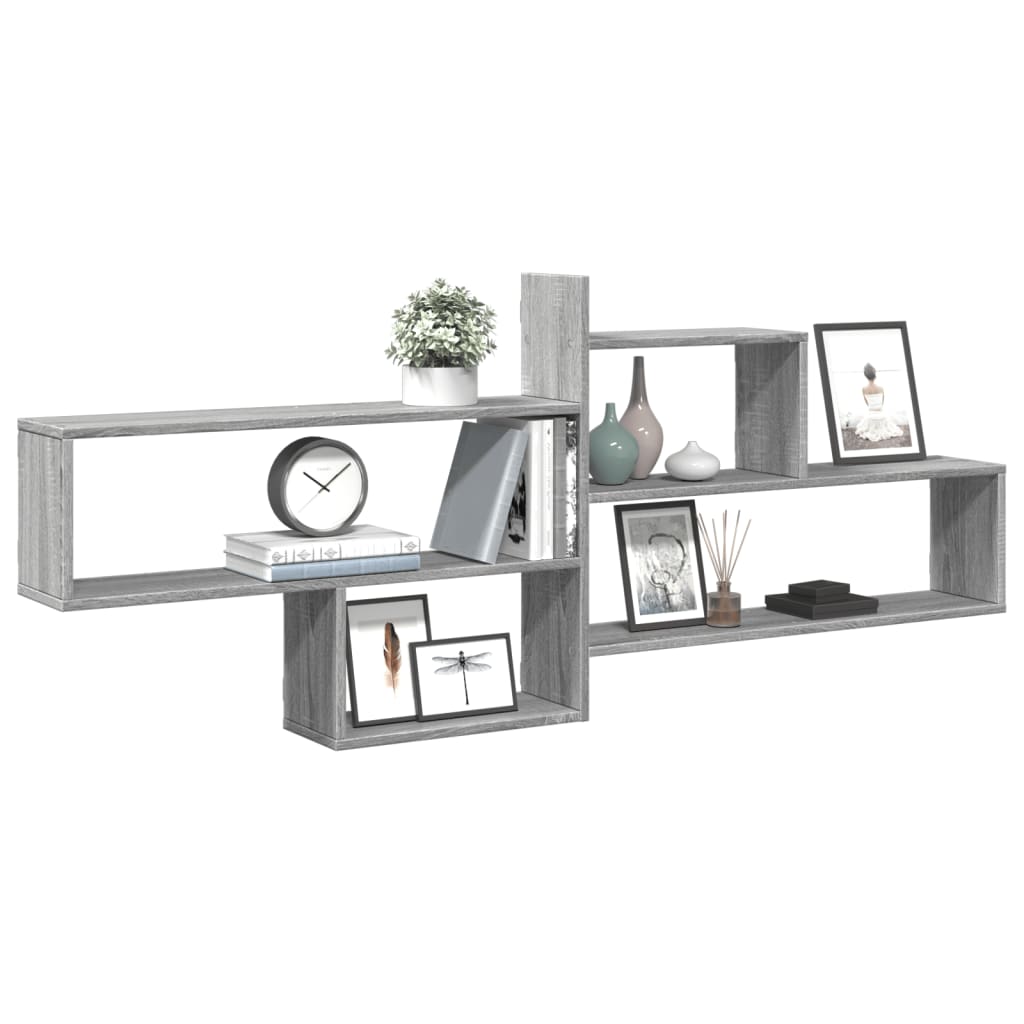 Étagère murale sonoma gris 167,5x18x68 cm bois ingénierie