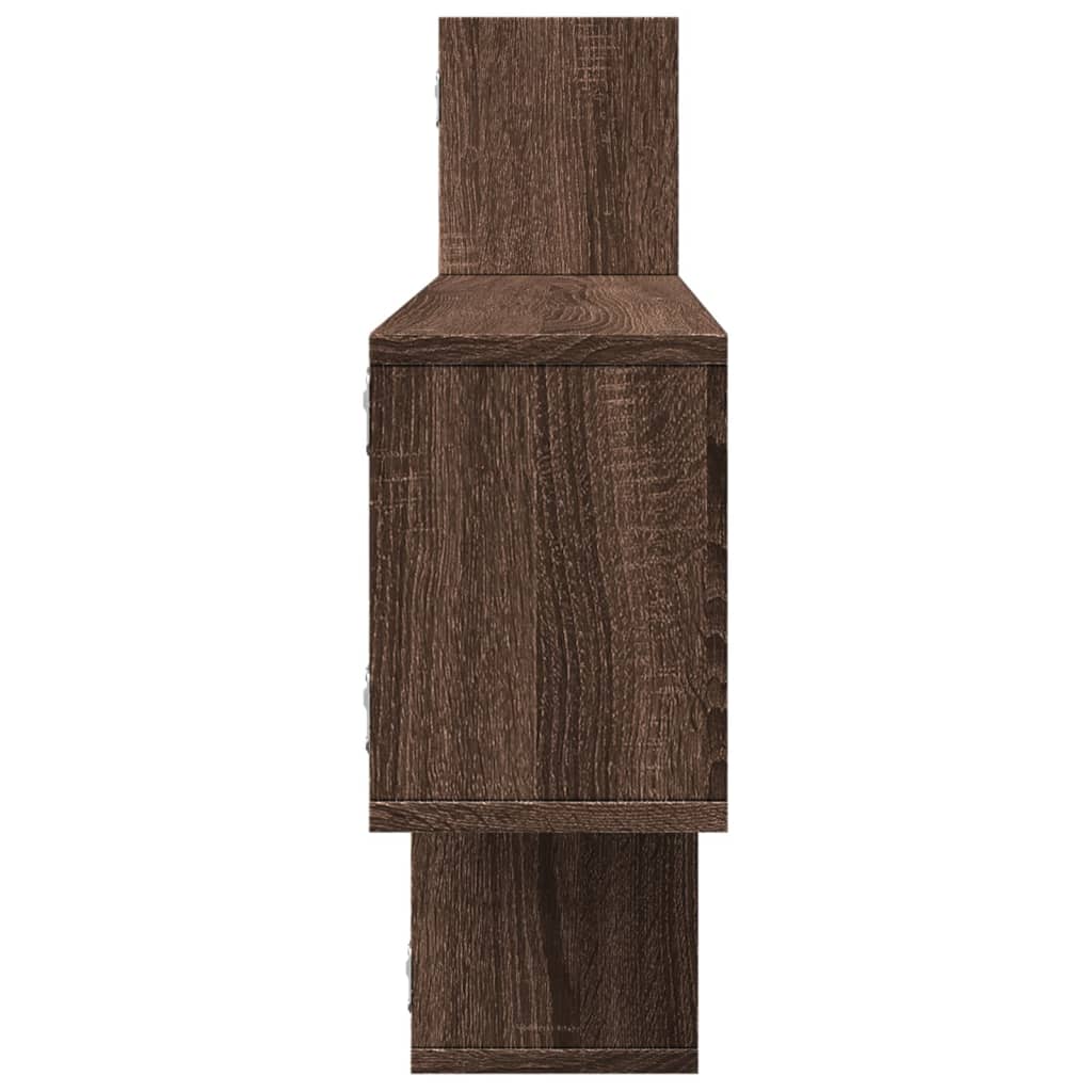 Étagère murale chêne marron 167,5x18x68 cm bois d'ingénierie