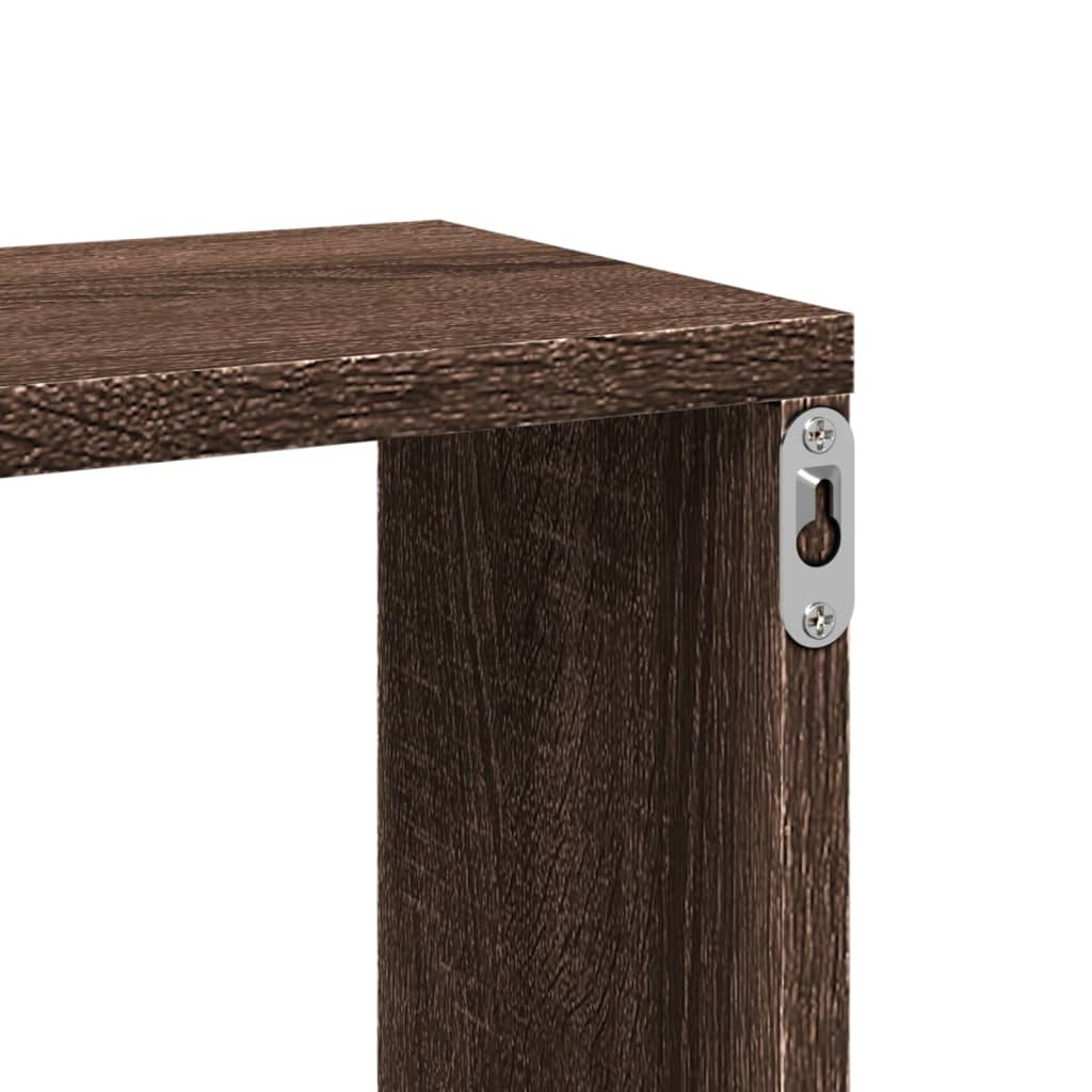 Étagère murale chêne marron 167,5x18x68 cm bois d'ingénierie
